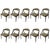 Teak Dining Chairs, Customizable Reupholstery, 1960s, Set of 10 For Sale