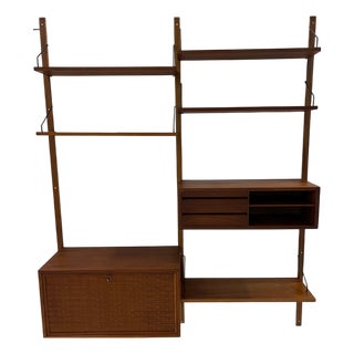 Vintage Danish 2-Bay Wall Unit by P. Cadovius, 1960s For Sale