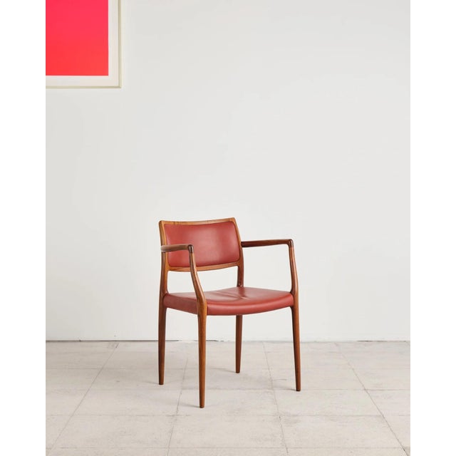 1960s Armchair Model 65 with Leather Upholstery by Niels O. Møller for j.l. Møllers, Denmark, 1960s For Sale - Image 5 of 18