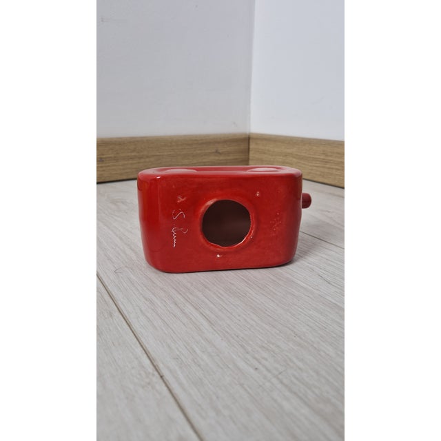 Tank Ornament Sculpture in Hand-Painted Ceramic Mold Risico from Artigianato Italiano For Sale - Image 10 of 18
