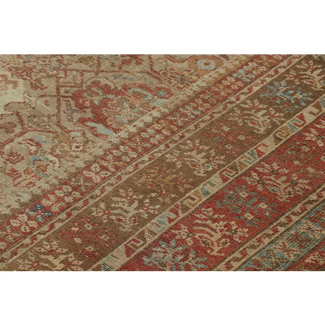 Traditional Antique Ghiordes Rug With Beige, Red and Blue Floral Patterns From Rug & Kilim For Sale - Image 3 of 8