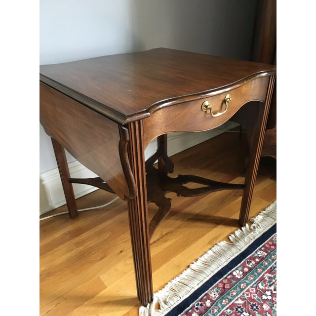 English 1970s Baker Drop Leaf Table For Sale - Image 3 of 12