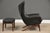 Mid-Century Modern 1960s h.w. Klein Bramin Leather Black Lounge Chair and Ottoman For Sale - Image 3 of 13