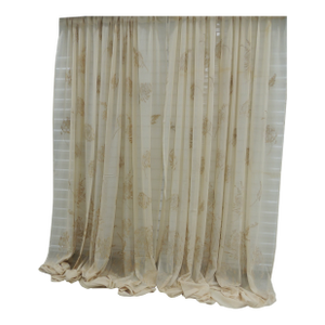 Vintage Sheer Embroidered Ecru Color Curtain Panels, Suzani Style - A Pair