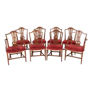 Chippendale Dining Chairs in Mahogany, 1880s, Set of 8 For Sale