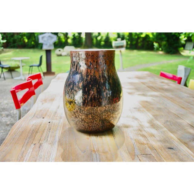 Large German Vase with Flowing Glaze by Horst Kerstan, 1985 For Sale - Image 10 of 10