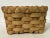 Late 20th Century Vintage 1980s Small Woven Wicker Light Natural Colored Napkin Basket For Sale - Image 5 of 11