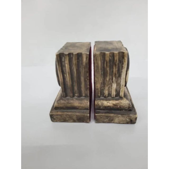 Vintage Neoclassical Greek Roman Michelangelo Architectural Column Bookends - a Pair For Sale - Image 4 of 8