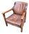 Vintage Chair in Wood and Leather, 1950s For Sale