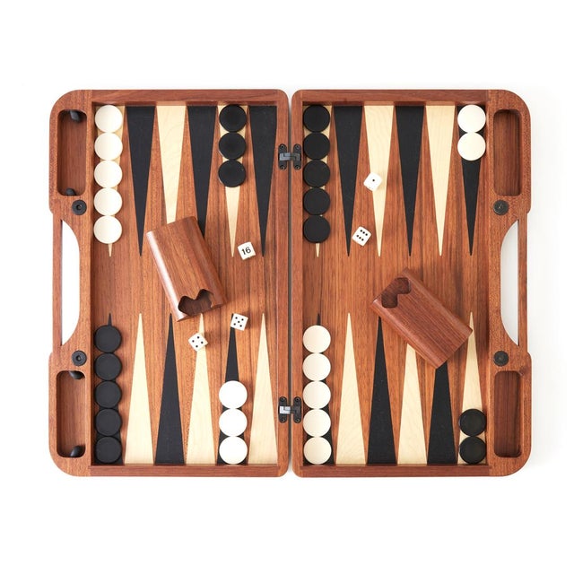 Mid-Century Danish Wooden Backgammon Set | Chairish