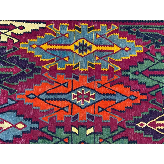 Vintage Turkish Colorful Kilim, 1980s For Sale - Image 10 of 18