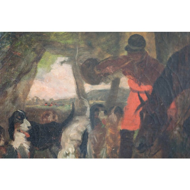 Study of a Hunting Scene, 1860-1880, Oil on Canvas For Sale - Image 4 of 6