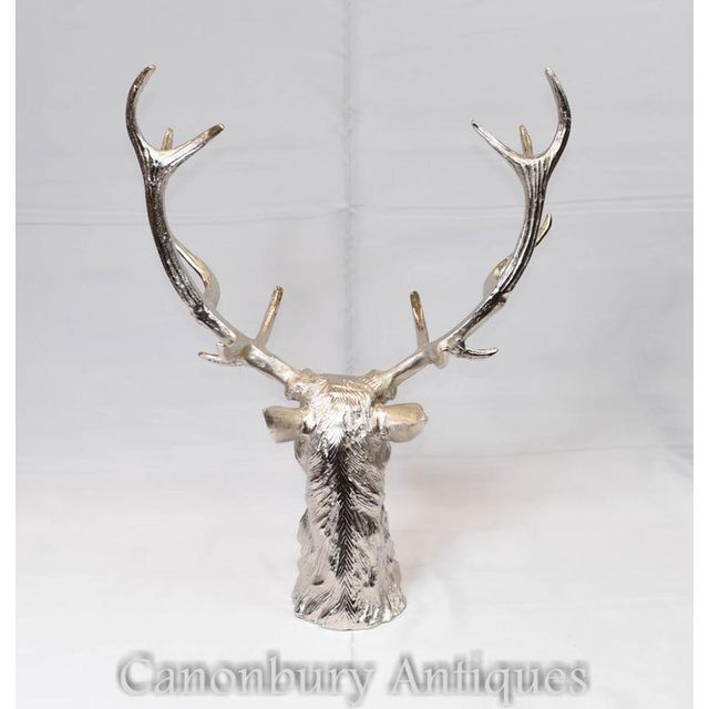 Silver-Plated Stag Champagne Cooler For Sale - Image 6 of 9