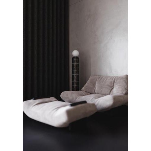 Large Navazi Floor Lamp in Scorched Coal Ceramic and Frosted Glass by Svitanok For Sale - Image 4 of 10