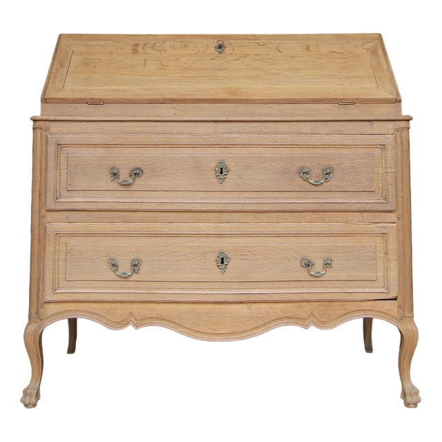 18th Century Flemish Louis XV Secretaire Chest of Drawers in Oak For Sale