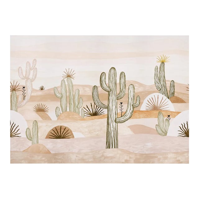 Sample - Schumacher Desert Scape Wallpaper Panel Set in Mojave For Sale