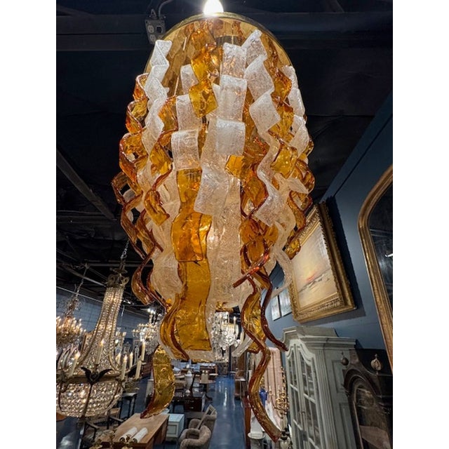 Vintage Murano Cascata Chandelier For Sale In Dallas - Image 6 of 6