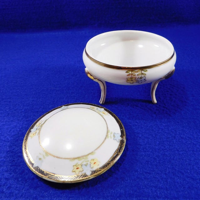 Antique Morimura Nippon Dresser Powder Trinket Box For Sale In Memphis - Image 6 of 13
