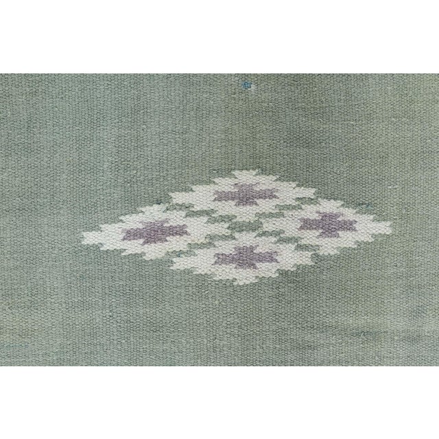 Doris Leslie Blau Mid-Century Indian Dhurrie Sage Flatweave Cotton Rug For Sale In New York - Image 6 of 11