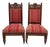 Gothic-Style Walnut Lounge Chairs, 19th Century, Set of 2 For Sale