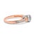 Embrace the intertwining elegance of our exquisitely crafted ring, where 14K rose gold plating over .925 sterling silver...