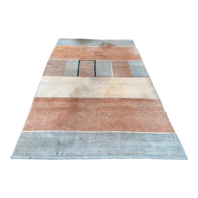 6ft 1in × 9ft 4in Post Modern Geometric Area Rug For Sale