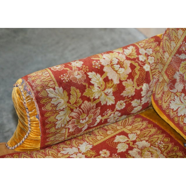 Victorian Kilim Rug Armchair, 1880s For Sale - Image 6 of 17