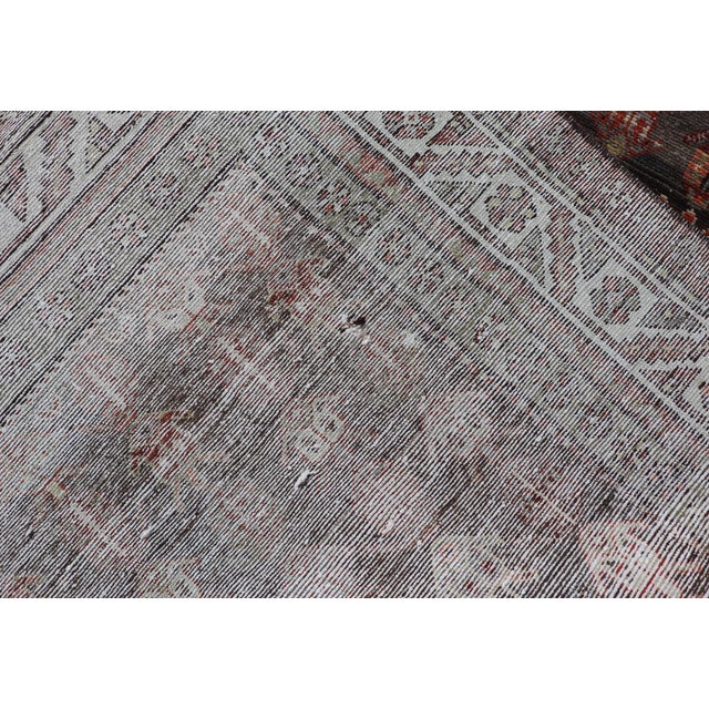 Antique Persian Hamadan Rug in Wool With All-Over Sub-Geometric Tribal Design For Sale - Image 12 of 12