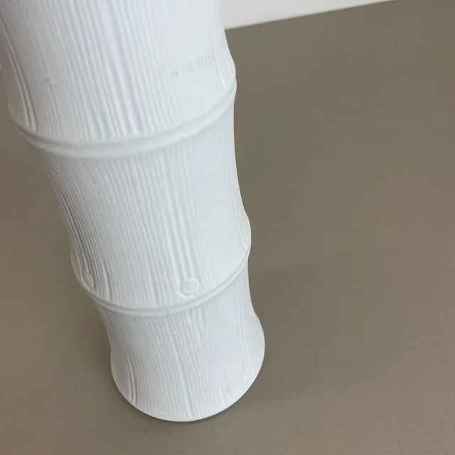 Porcelain & Bamboo Op Art Vase by Heinrich Fuchs for Hutschenreuther, Germany, 1970s For Sale - Image 9 of 15