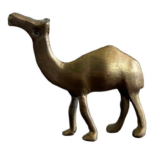 Vintage Brass Camel Figurine For Sale