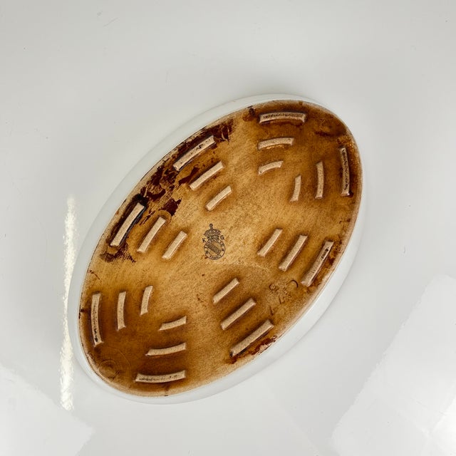 Ceramic Réverbère Model Dish with Tulip Motif from KG Lunéville, 1980s For Sale - Image 7 of 9