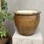 Early 20th Century Brown Glazed Ceramic Planter with Carved Relief Pattern For Sale - Image 10 of 12