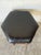 1970s Black Leather Oak Ottoman With Nailhead Trim Spindle Legs Vintage Mid-Century Modern 1970s For Sale - Image 5 of 10
