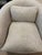 Light Gray Pair of Custom Swivel Club Chairs in Soft Silver-Gray Textured Upholstery For Sale - Image 8 of 9