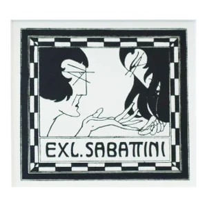 1920 Italian Engraving Bookplate (Ex Libris), Ex L. Sabattini (Matted)
