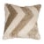 Chevron Pillow in Champagne and White Mongolian Lambswool For Sale