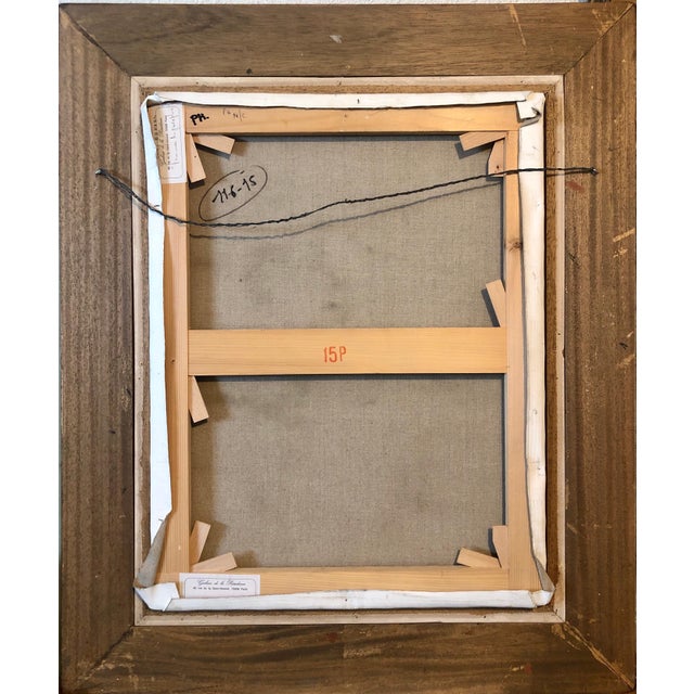 Mid 20th Century Michel De Gallard, French Expressionist School of Paris Oil Painting Women with Umbrellas Rainy Day, mid 20th C For Sale - Image 5 of 13