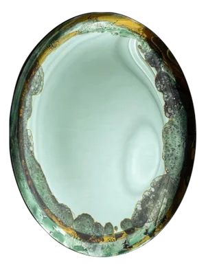 Green Halo Wall Mirror by Oom Glass