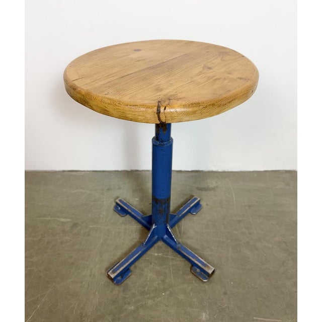 Mid-Century Modern Vintage Industrial Workshop Stool, 1960s For Sale - Image 3 of 13