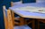 Vintage Octagonal Children's Table & Chairs in Beech and Lilac Formica, 1970s, Set of 6 For Sale - Image 4 of 18