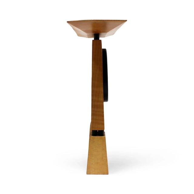 Ettore Sottsass 1990 Handmade Wood Prairie Clock by Kasnak Designs For Sale - Image 4 of 9