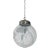 Modern Glass and Nickel Bulbous Reeves Pendant Light For Sale