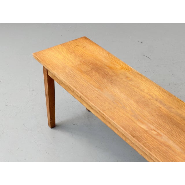Vintage Wooden Bench with Seat in Beech, 1970s For Sale - Image 6 of 18