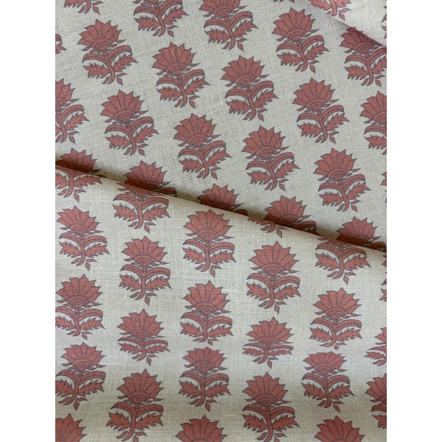 2020s Alex Conroy Textiles Colored Thistle Linen Fabric 2 1/2 Yards For Sale - Image 5 of 6