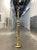 Mid-Century Modern Heavy Brass Triple-Helix Floor Lamp Manner of Chapman For Sale - Image 3 of 12