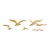 Vintage Brass Seagull Wall Sculpture Installation, Set of 7, Circa 1970s For Sale