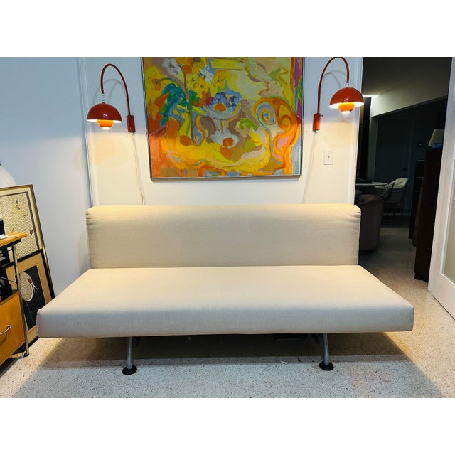 Antique White Gianfranco Frattini for Tacchini Slipcover Sleeper Sofa For Sale - Image 8 of 10
