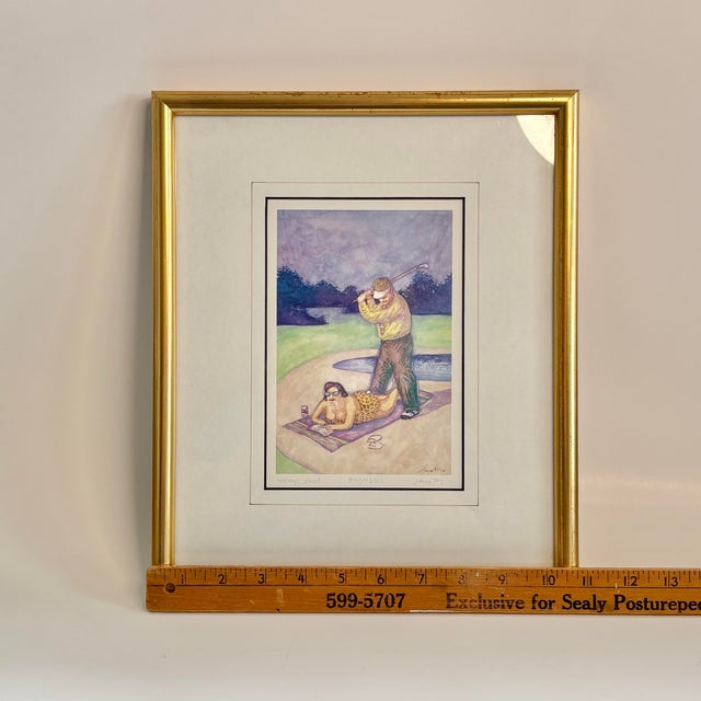 1980s Jonathan Heath “Wedge Shot” Signed Limited Edition Humorous Golf Print, 847/1200 For Sale - Image 13 of 14