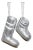 Après Ski Boot Holiday Ornaments in Silver, Assorted Set of 6 Pieces For Sale
