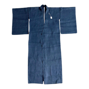 Early 20th Century Japanese Woven Asa Double Ikat Summer Usumono Kimono Provenance